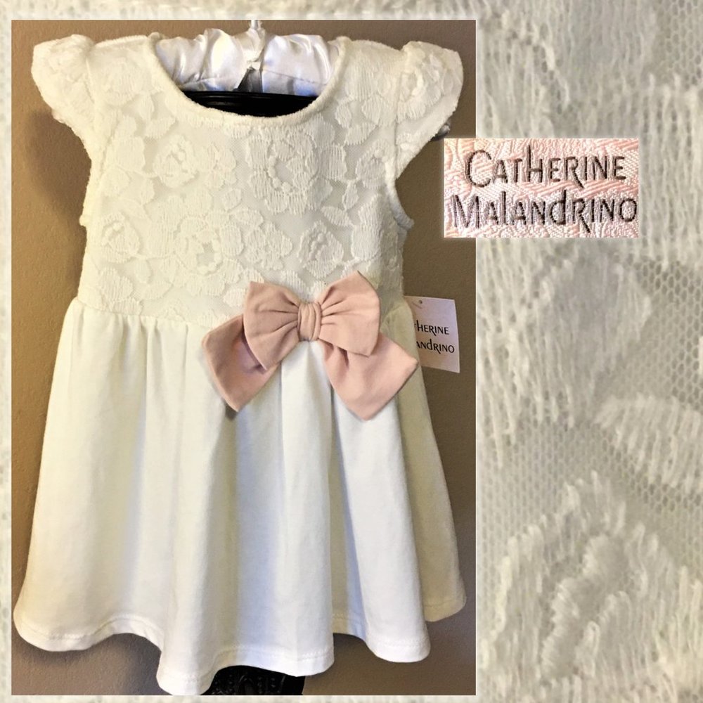 CATHERINE MALANDRINO MINI Cream Dress   24M   NWT!